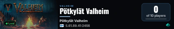 Pötkylät Valheim live status badge