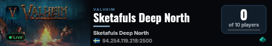 Sketafuls Deep North live status badge