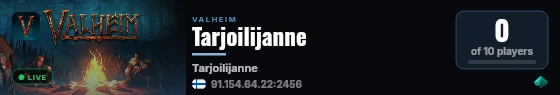 Tarjoilijanne live status badge