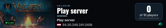 Play server live status badge