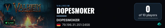 DOPESMOKER live status badge