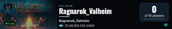 Ragnarok_Valheim live status badge