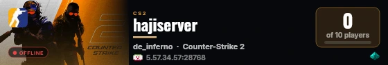 hajiserver live status badge
