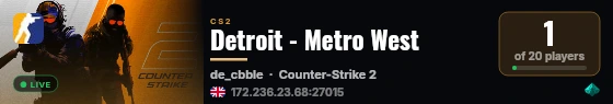 Detroit - Metro West live status badge