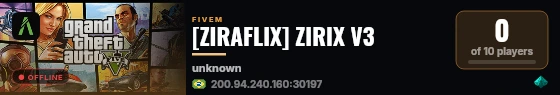 [ZIRAFLIX] ZIRIX V3 live status badge