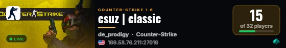 csuz | classic live status badge
