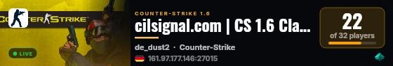 cilsignal.com | CS 1.6 Classic live status badge