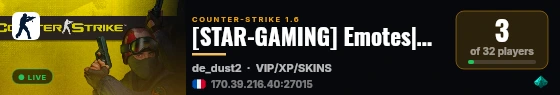 [STAR-GAMING] Emotes|Revive|Skins [Classic/1000 FPS/VIP] live status badge