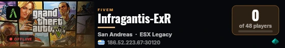 Infragantis-ExR live status badge