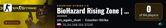 BioHazard Rising Zone | XP+LVL live status badge