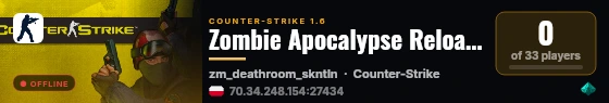 Zombie Apocalypse Reloaded [VIP+LVL] live status badge