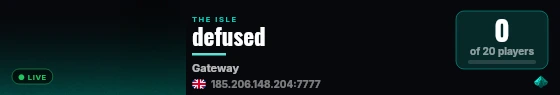 defused live status badge