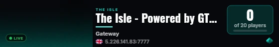 The Isle - Powered by GTXGaming.co.uk live status badge