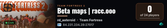 Beta maps | racc.ooo live status badge