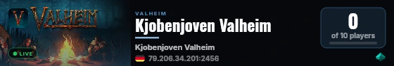 Kjobenjoven Valheim live status badge