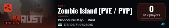Zombie Island [PVE / PVP] live status badge