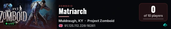 Matriarch live status badge