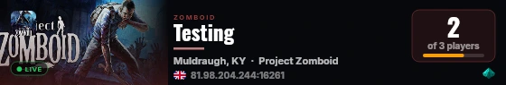 Testing live status badge