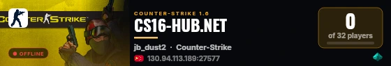 CS16-HUB.NET live status badge