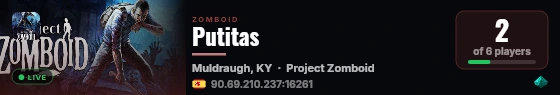 Putitas live status badge