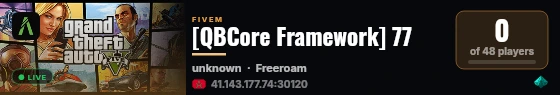 [QBCore Framework] 77 live status badge