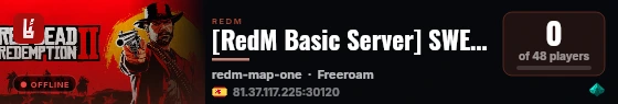 [RedM Basic Server] SWEET DREAMS live status badge