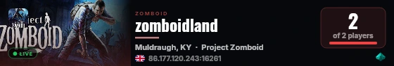 zomboidland live status badge