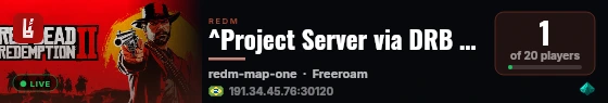 ^Project Server via DRB Studios live status badge