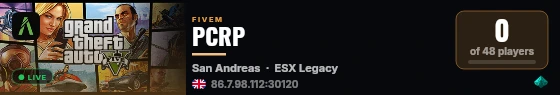 PCRP live status badge