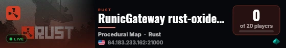 RunicGateway rust-oxide rig live status badge