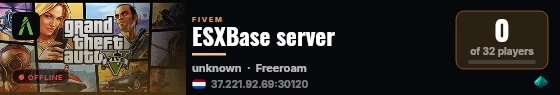ESXBase server live status badge