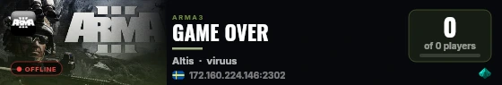 GAME OVER live status badge