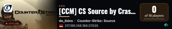 [CCM] CS Source by Crash Crew Minden live status badge