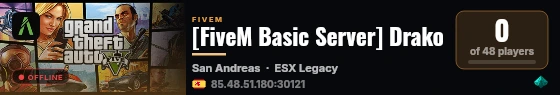 [FiveM Basic Server] Drako live status badge