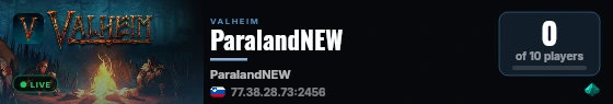 ParalandNEW live status badge