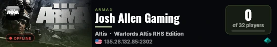 Josh Allen Gaming live status badge