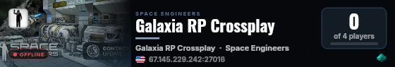 Galaxia RP Crossplay live status badge