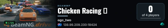 Chicken Racing 🏎️ live status badge