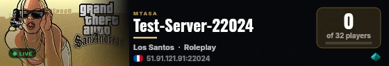 Test-Server-22024 live status badge