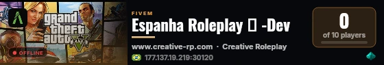 Espanha Roleplay 🧡 -Dev live status badge