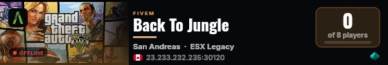 Back To Jungle live status badge