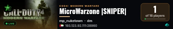 MicroWarzone |SNIPER| live status badge