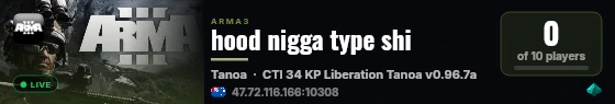 hood nigga type shi live status badge