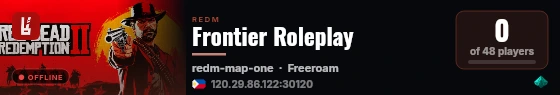 Frontier Roleplay live status badge
