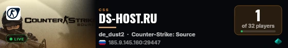 DS-HOST.RU live status badge
