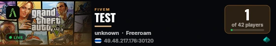 TEST live status badge