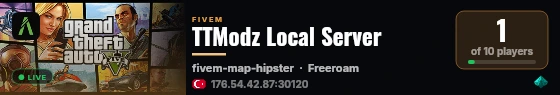 TTModz Local Server live status badge