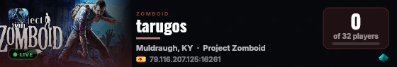 tarugos live status badge