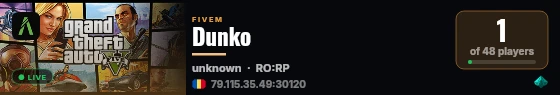 Dunko live status badge