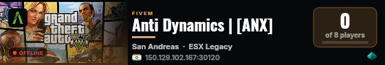 Anti Dynamics | [ANX] live status badge